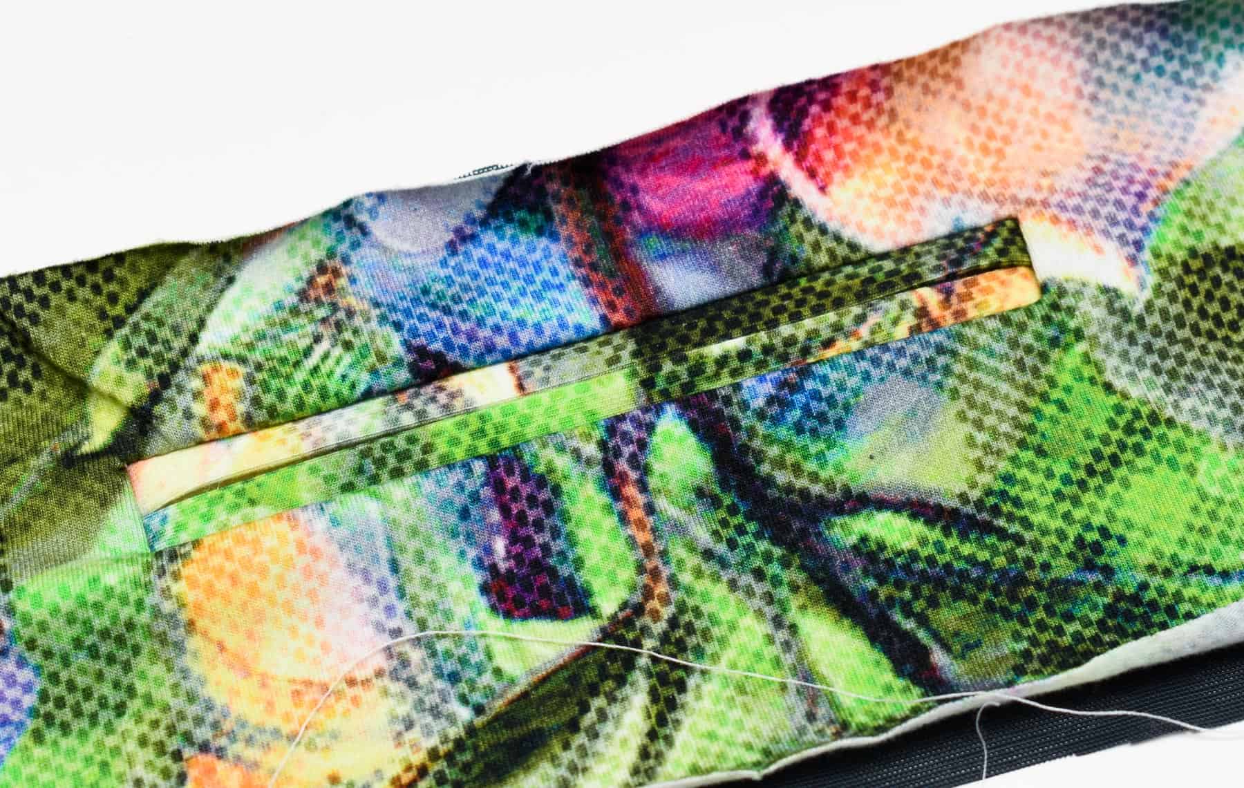 how to sew a leggings waistband pocket